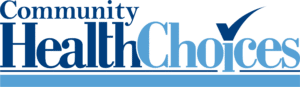 Logo for Community Health Choices with a checkmark.