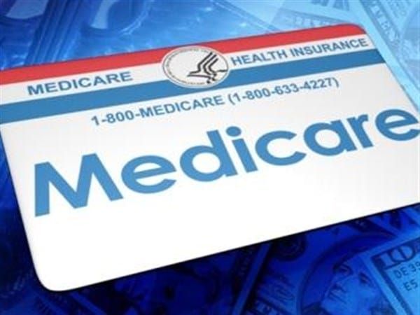 Medicare card with the text 