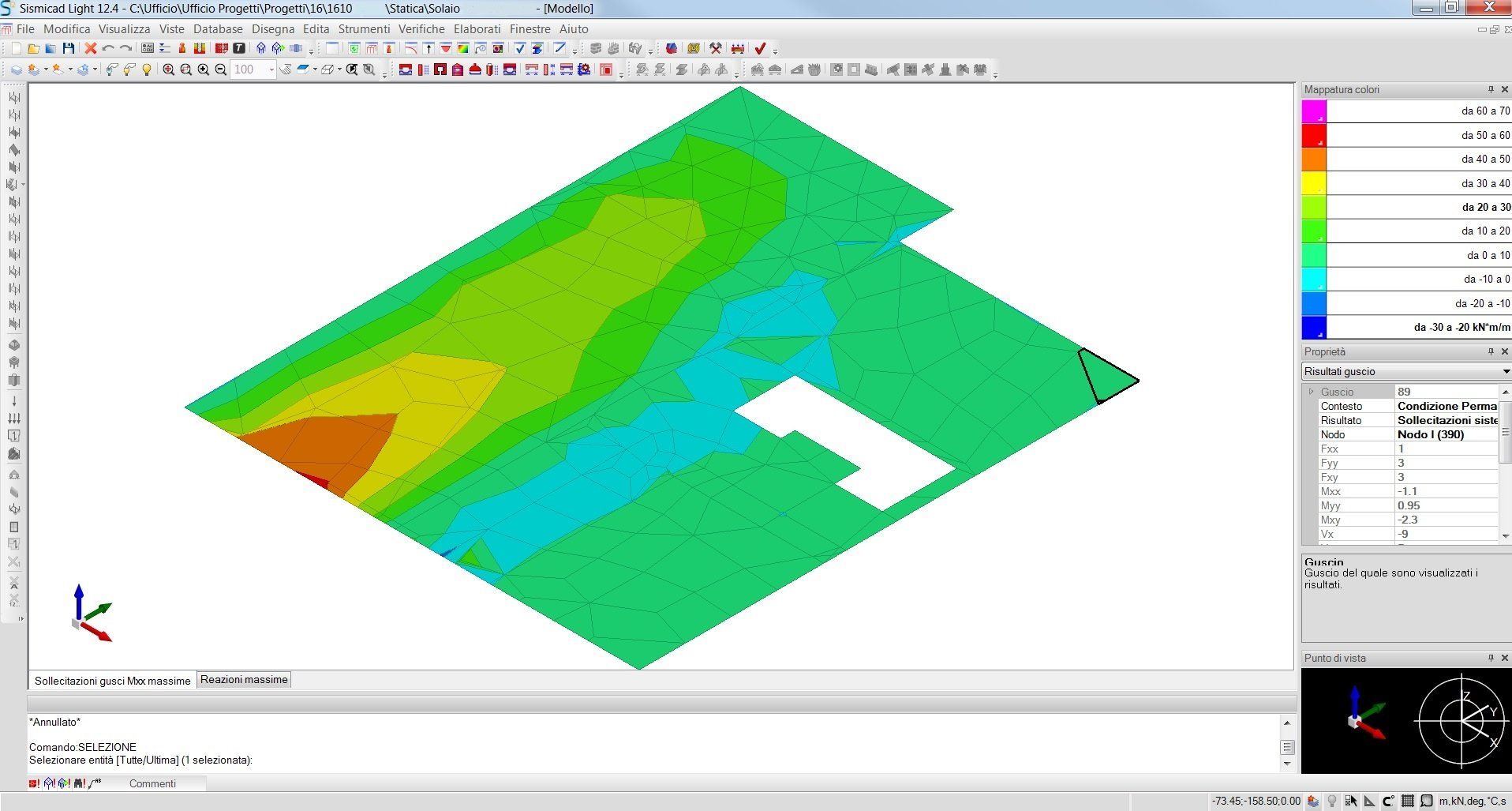 Analisi delle sollecitazioni di un solaio in cemento armato