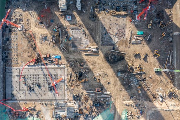 Aerial View Of Construction Site | Pakenham, VIC | Browns Cranes