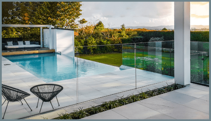 luxury pools with frameless glass fencing in canberra