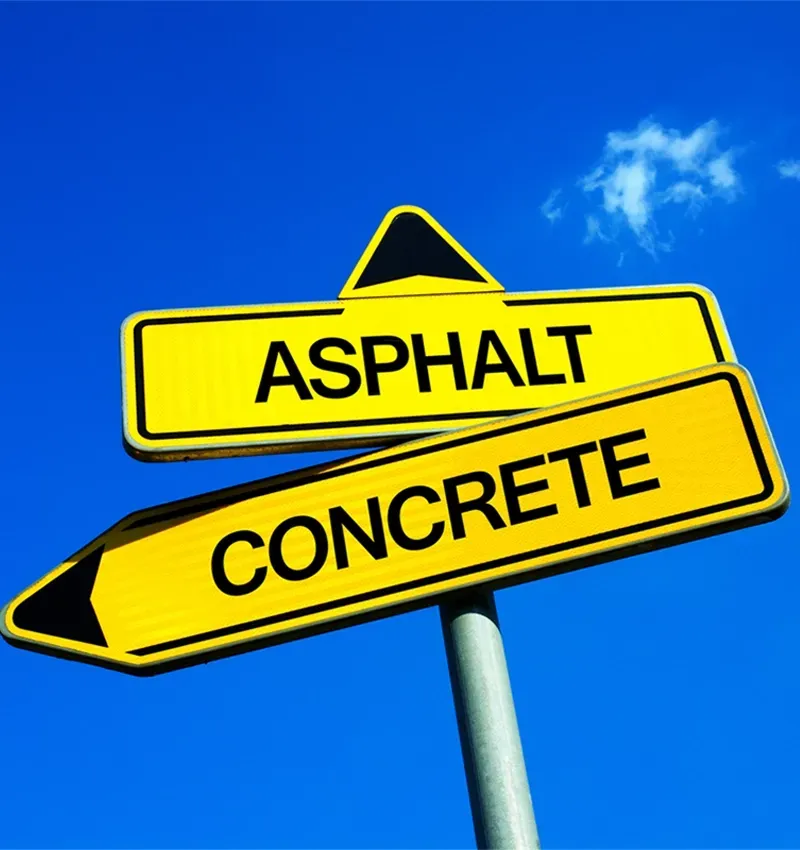 Asphalt and Concrete, NJ. Asphalt and Concrete signage for Asphalt Direct Paving, Morristown, NJ.