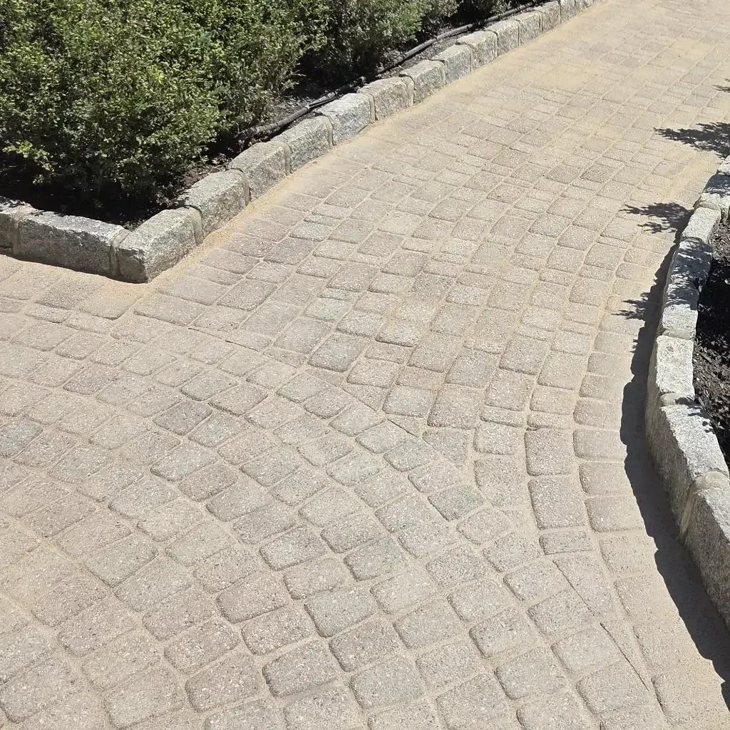 Paver and block edging installation by Asphalt Direct Paving.