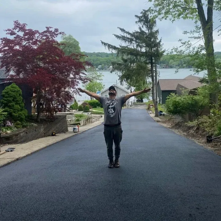 Asphalt paved path, Morris County, NJ.