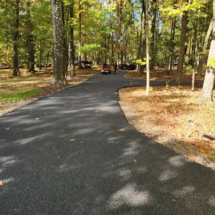 Photo of blacktop paved path by Asphalt Direct Paving, Morris County, New Jersey.