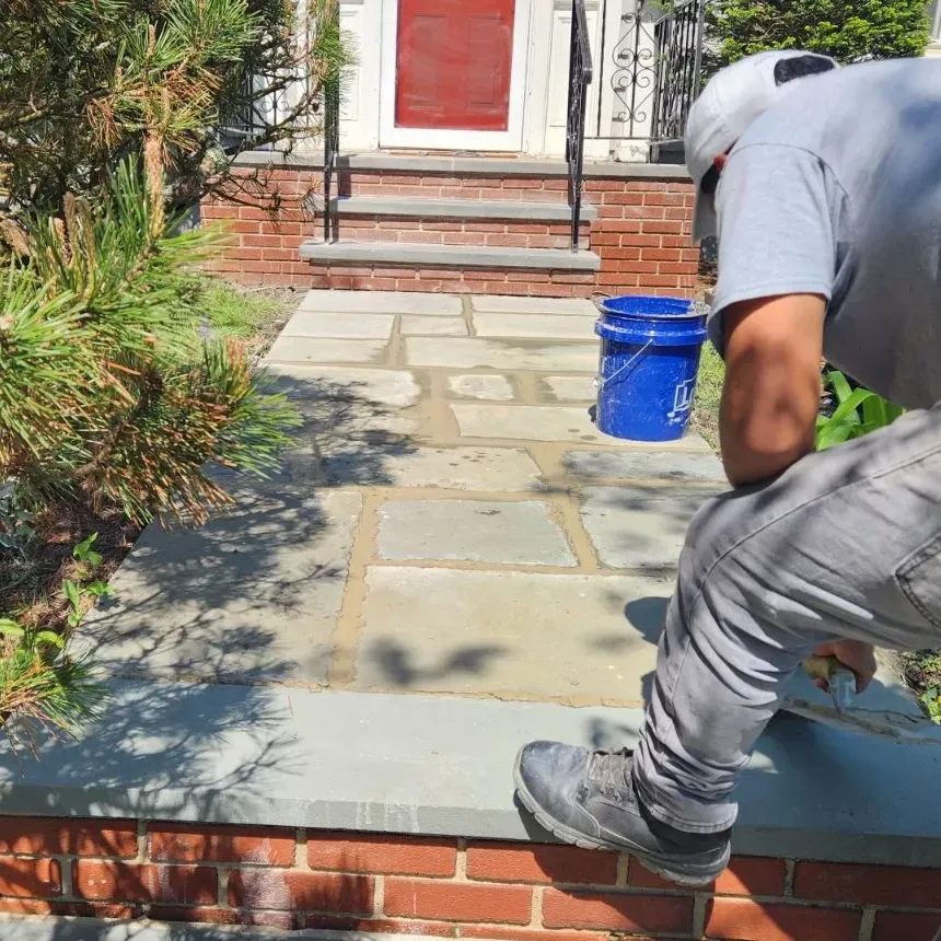 Photo of stone walkway by Asphalt Direct Paving, Morris County, New Jersey.