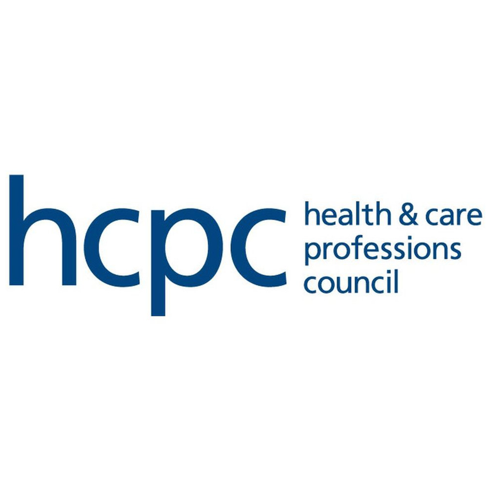 Logo for the Health and Care Professions Council (HCPC).