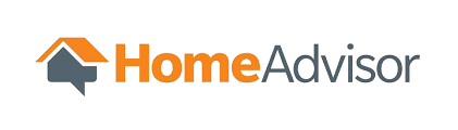 The home advisor logo is orange and blue with an arrow pointing up.