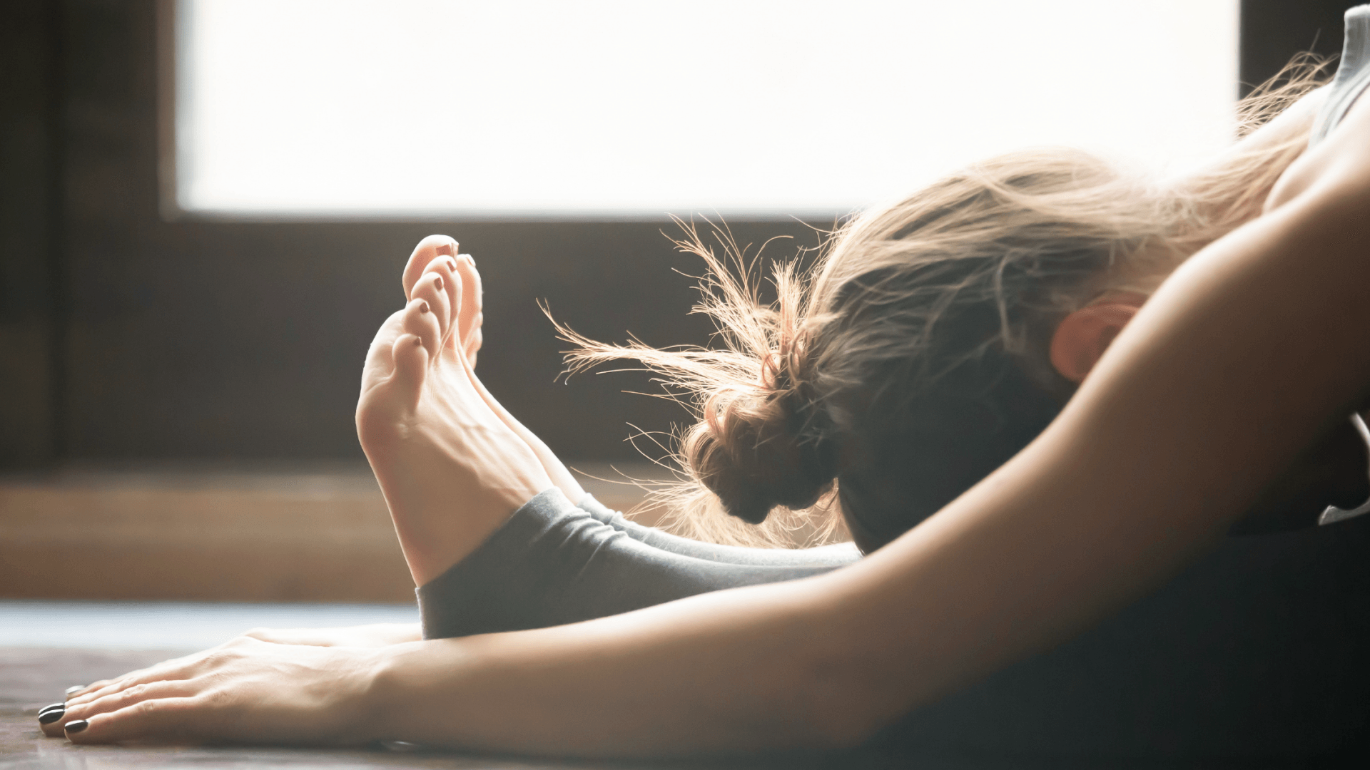 audio video installation - woman doing yoga