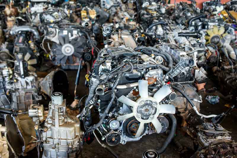 Used and Old Car Engine in the Recycle Garage — Corpus Christi, TX — Advantage Salvage & Auto Parts LLC