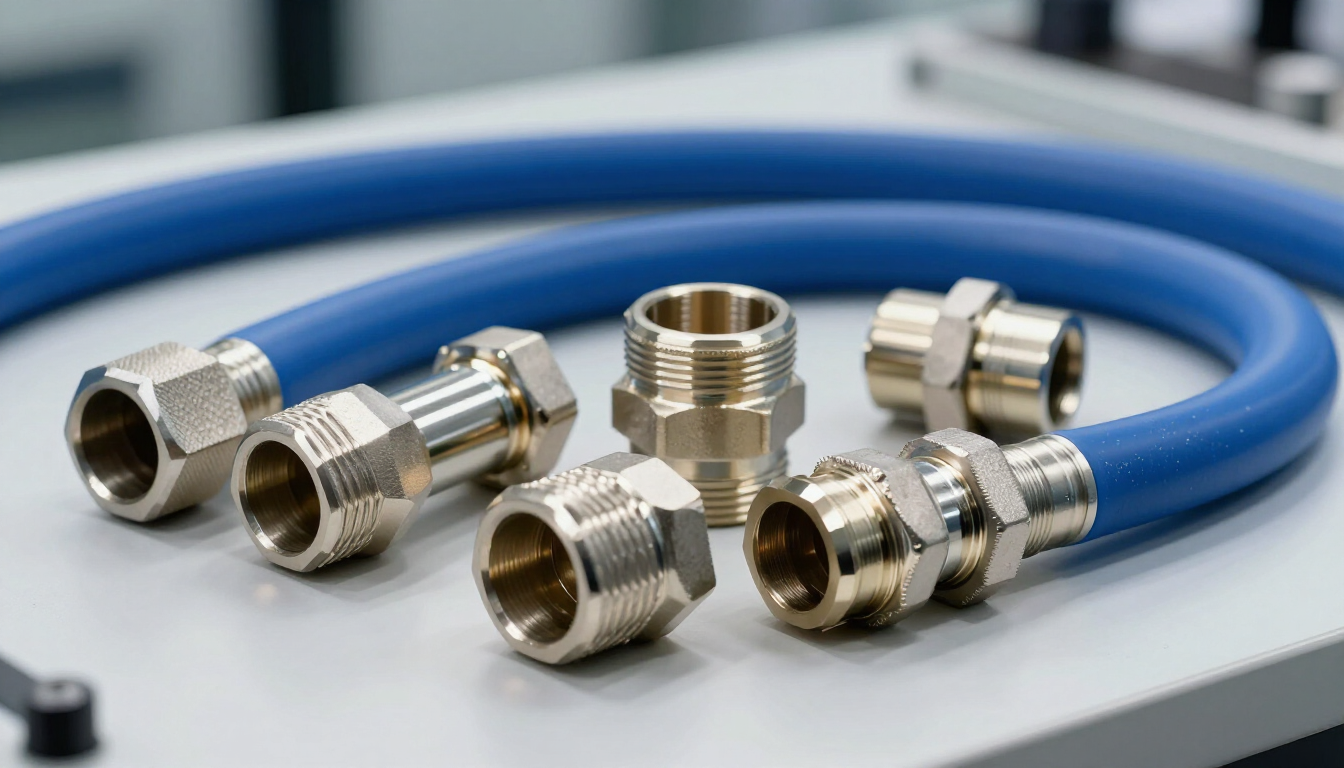 Manguera industrial con conexiones de precisión
