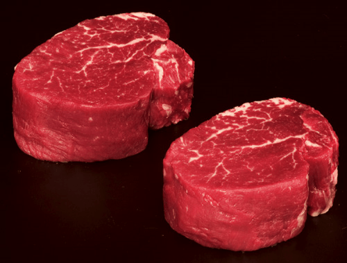 Salmon — Two Circular Cut of Meat in Van Buren, AR