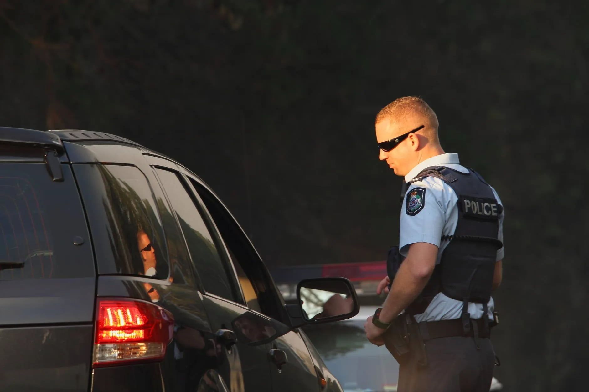 Police Officer Pulls Car Over In Roadside Stop - Queensland Lawyers In Cairns QLD