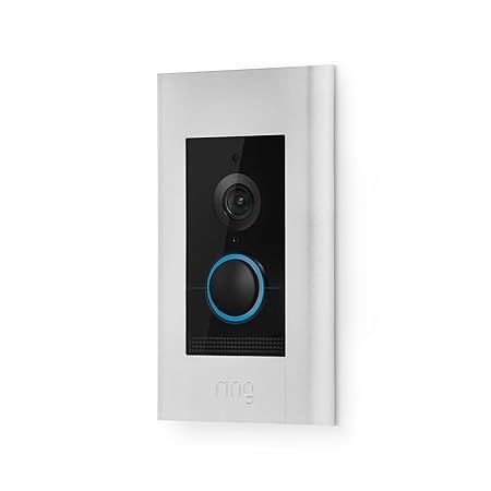 A picture of a ring video doorbell on a white background.