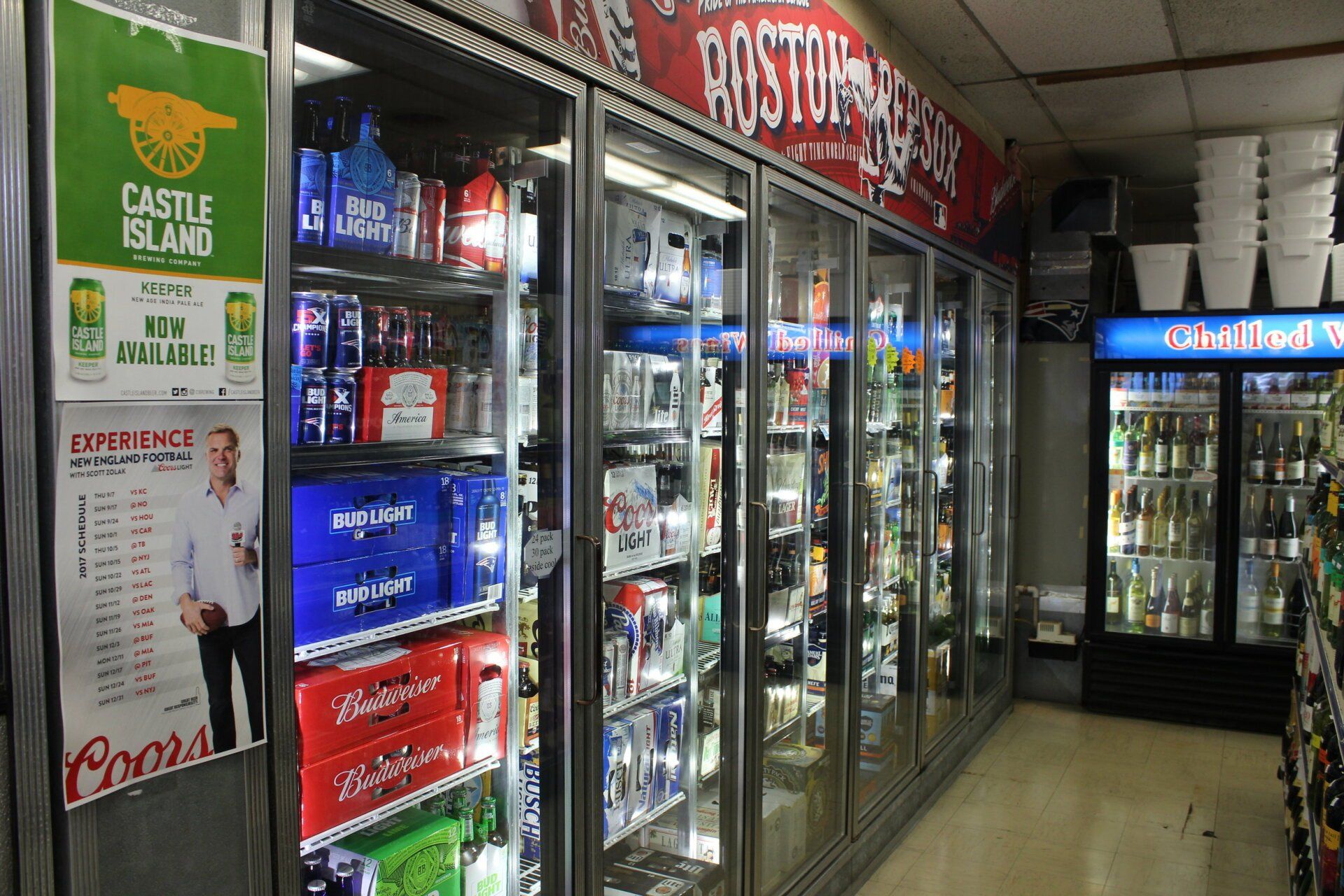 A liquor store filled with lots of beer and soda