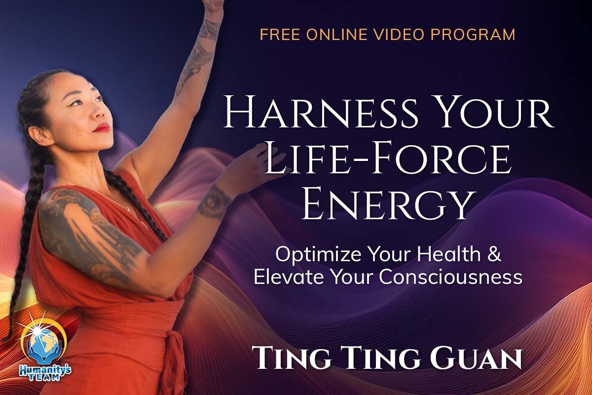 A poster that says harness your life force energy on it