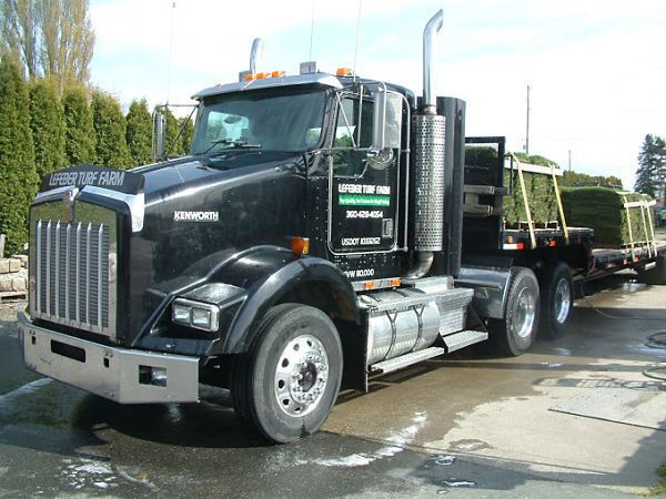 Lefeber Turf Farm delivery truck.