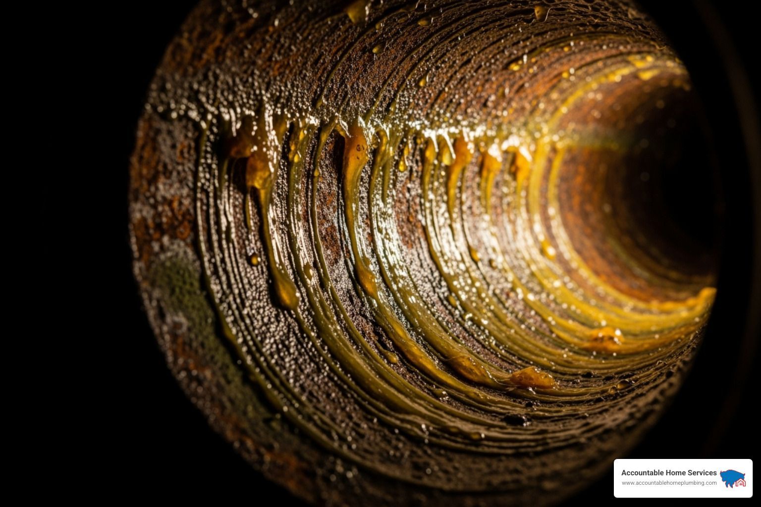 greasy residue inside a pipe - best solution for blocked drains