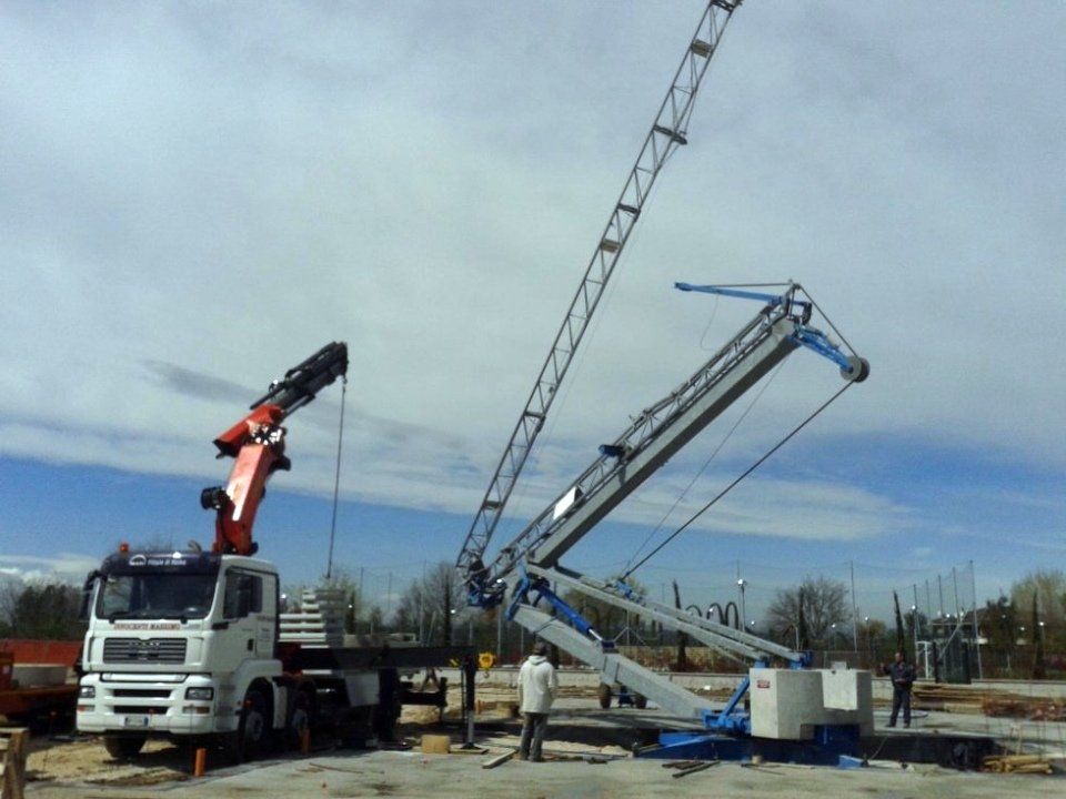 Montaggio gru