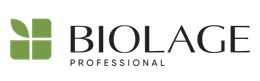 A biolage professional logo with a green leaf on a white background.