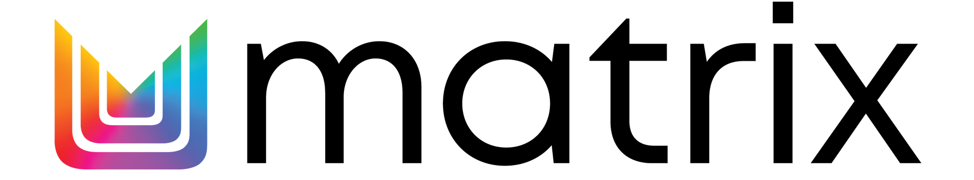 The word matrix is on a white background