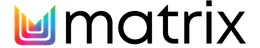 The word matrix is on a white background