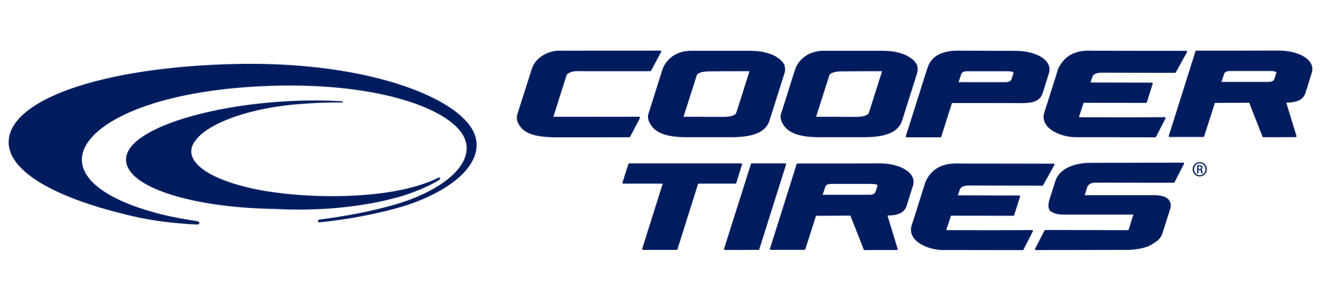Cooper Tires logo: blue oval graphic and text