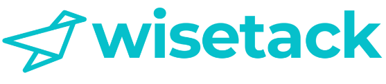 Wisetack logo with a teal bird icon and text in teal.