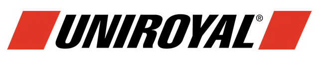 Uniroyal logo in black text with red rectangles.