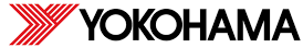 Logo of Yokohama tires. Red and white chevron design next to the black text 