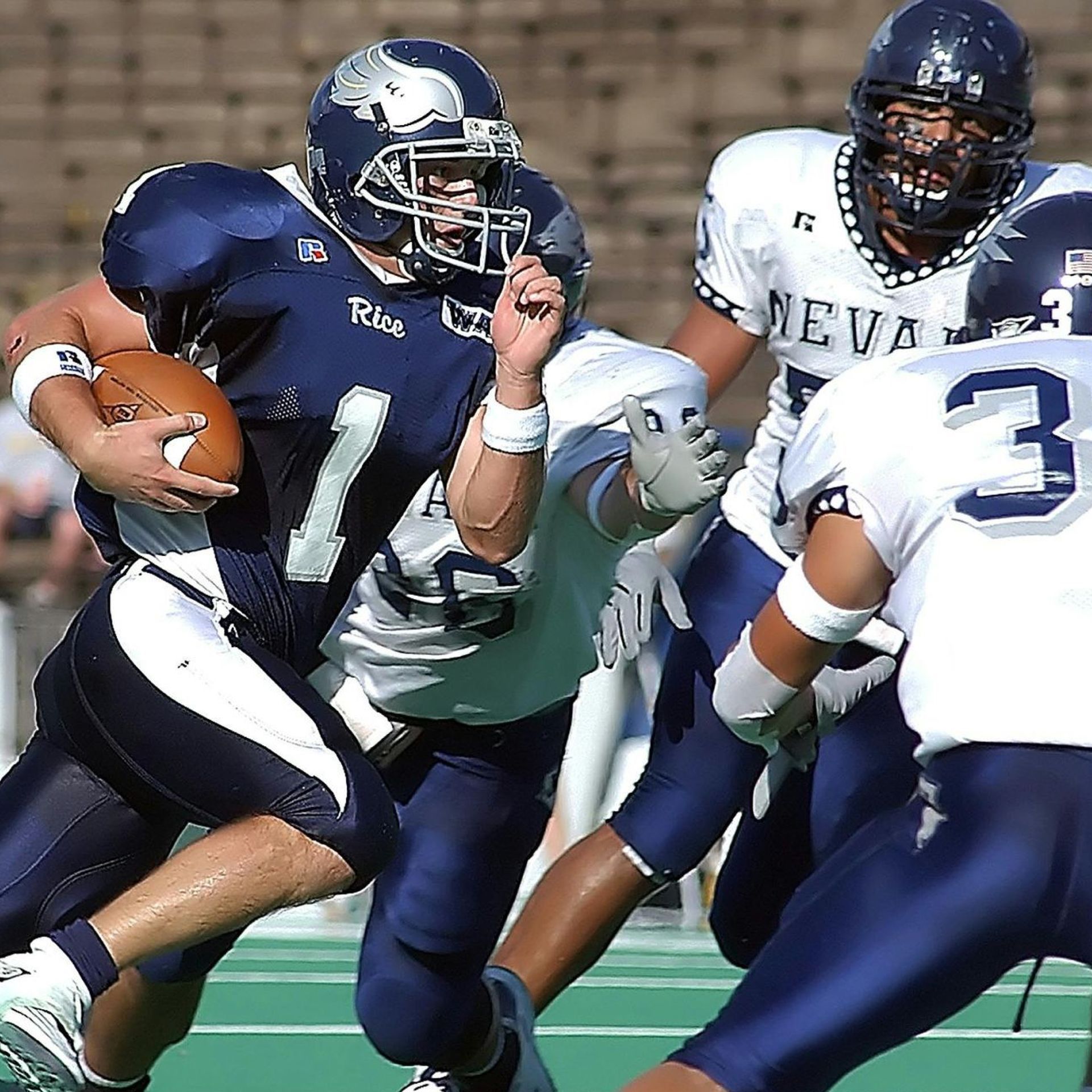 football players during a game