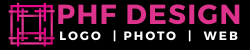 A logo for phf design logo photo and web