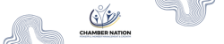 A logo for chamber nation with a snake on it