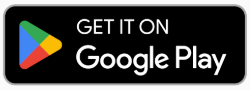 A get it on google play button on a white background.