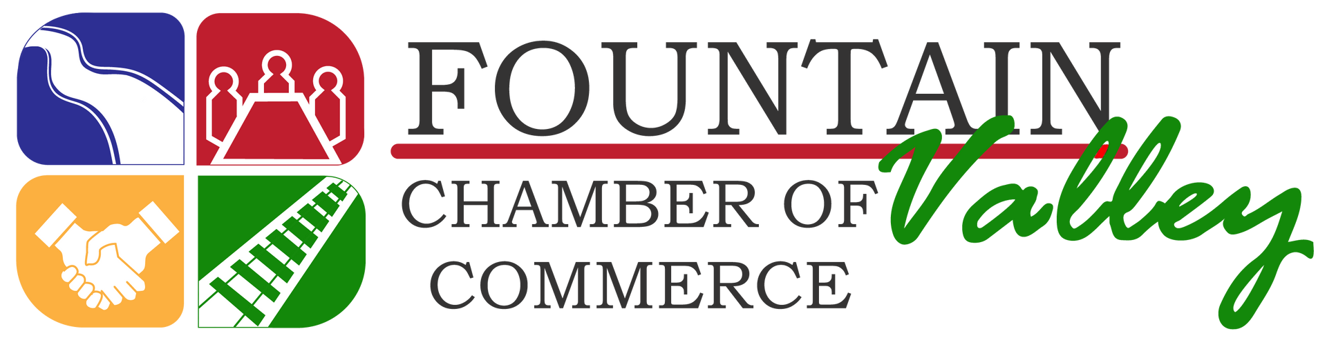 A logo for the fountain chamber of commerce