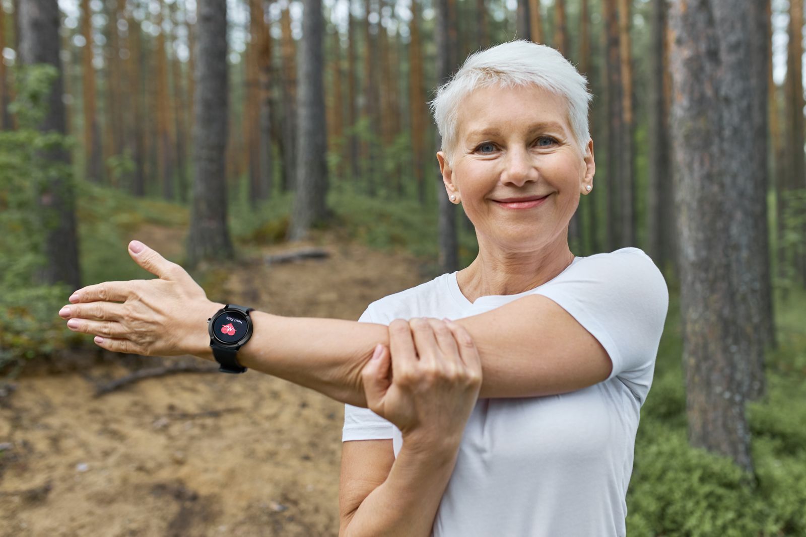 Smartwatch Woman in Woods