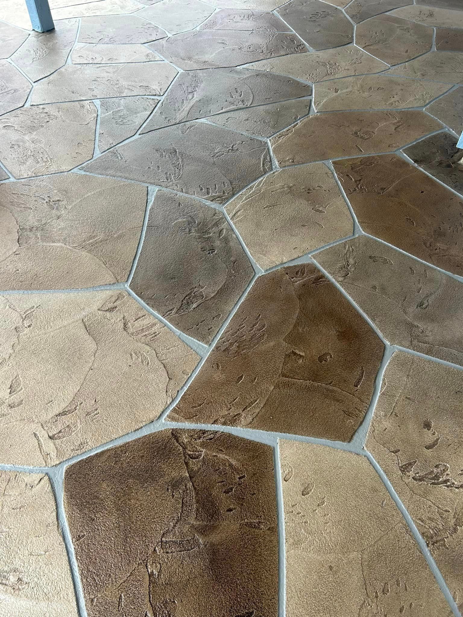 Decorative Concrete with concrete stain and sealant