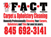 A sign for fact carpet and upholstery cleaning