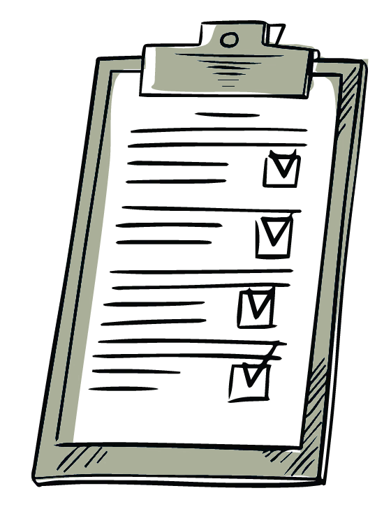 Person filling out paperwork