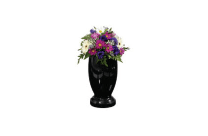 Black granite Castleton turned vase.