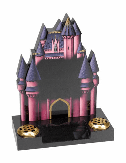 Even the most imaginative requests can be turned into something special. This Fairytale Castle shows how your idea with our artist's skill can produce a unique lasting tribute to your loved one.