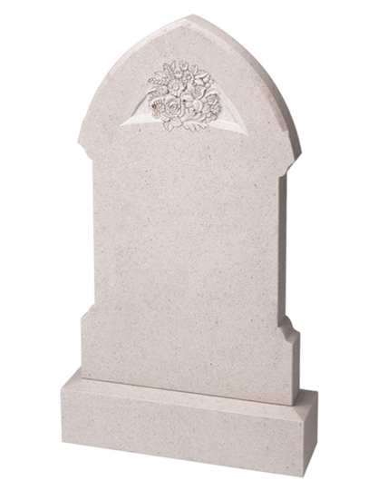 A delicate posy carving top centre of this majestic looking Nabresina Memorial.