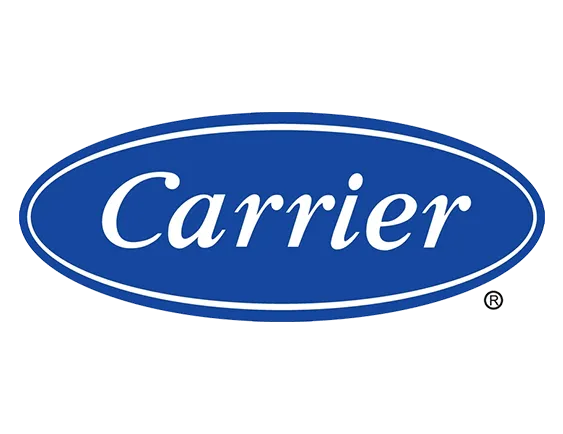 A blue carrier logo on a white background