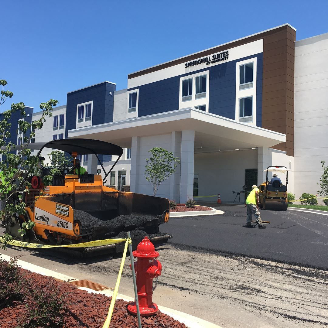 A large building with a fire hydrant in front of it