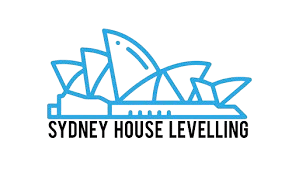 A blue and white logo for sydney house levelling
