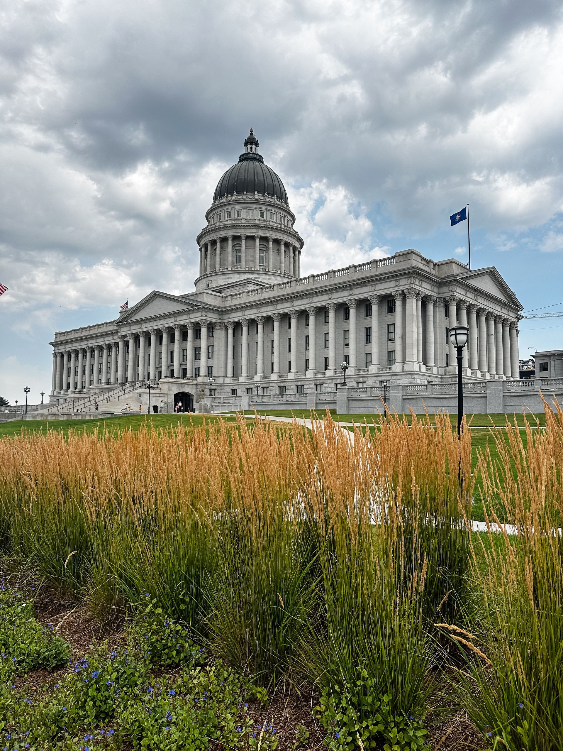 Utah State Capitol Building with a clear blue sky