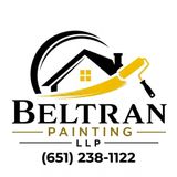 Logo for Beltran Painting: A stylized yellow and black
