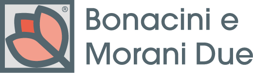 Un logo per il duo bonacini e morani con un cerchio al centro