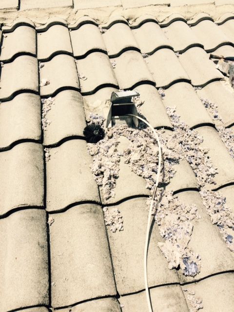Clogged dryer vent at a home in Cape Coral Florida 