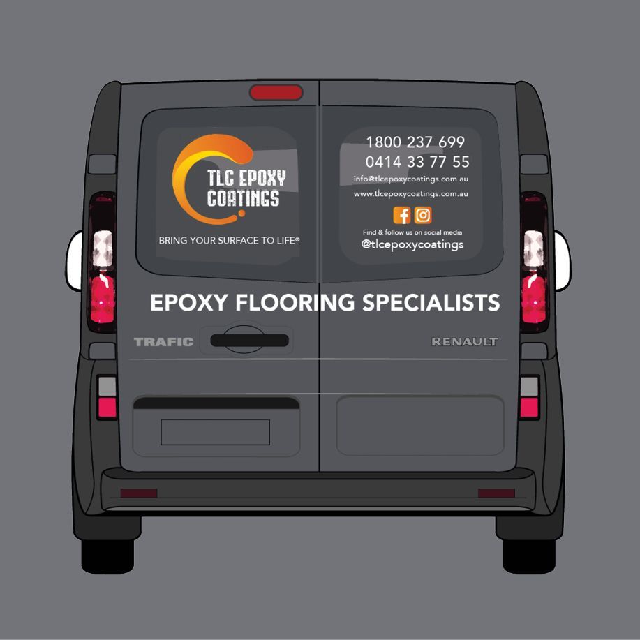 tic epoxy coatings, custom logo design, Sydney graphic design business, Sydney flooring specialist, branded van design